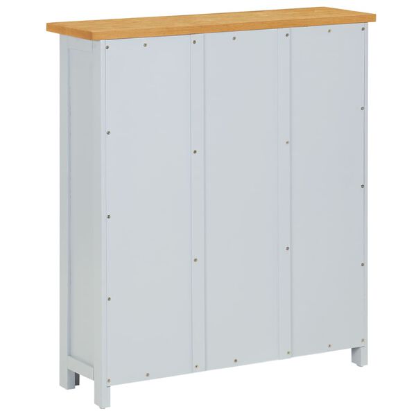 vidaXL Библиотека с 3 рафта, 72x22,5x82 см, дъбово дърво масив