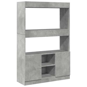vidaXL Висок шкаф, сив сонома, 92x33x140 см, инженерно дърво