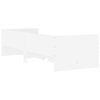 vidaXL Рамка за легло с чекмеджета бяло 75x190 см Small Single