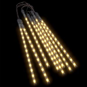 vidaXL Светещи метеори 8 бр 30 см топло бяло 192 LED закрито/открито