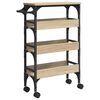 vidaXL Кухненска количка Сонома дъб 53 x 20 x 76 см