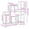 vidaXL Комплект шкафове за баня от 4 части дъб сонома инженерно дърво
