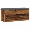 vidaXL Пейка за съхранение Старо дърво 102x42x45cm Инженерна дървесина