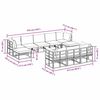 vidaXL Градински Софа Комплект 10 pcs Черно Алуминий