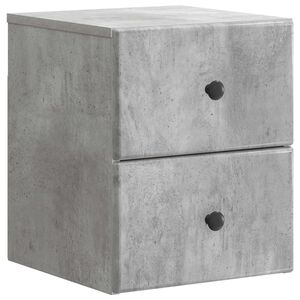 vidaXL Спален шкаф с монтаж на стена Бетонно сиво 34,5 x 33 x 40 см