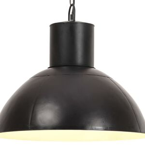 vidaXL Пенделна лампа 25 W черна кръгла 48 см E27