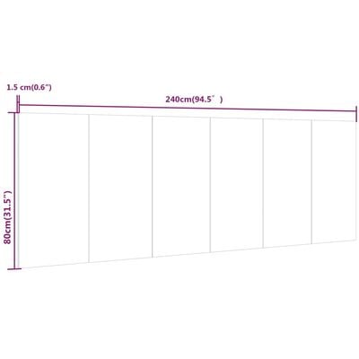 vidaXL Стенна табла за легло опушен дъб 240x1,5x80 см инженерно дърво