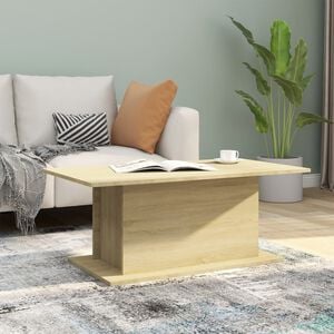 vidaXL Кафе маса, сонома дъб, 102x55,5x40 см, инженерно дърво