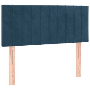 vidaXL Горна табла за легло, тъмносиня, 80x5x78/88 см, кадифе