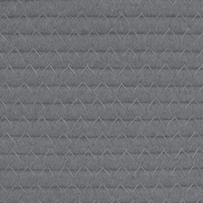 vidaXL Кош за съхранение, сиво и бяло, Ø43x38 см, памук