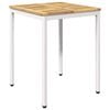 vidaXL Маса за вечеря в градината Бяло 60 x 60,5 x 75 см