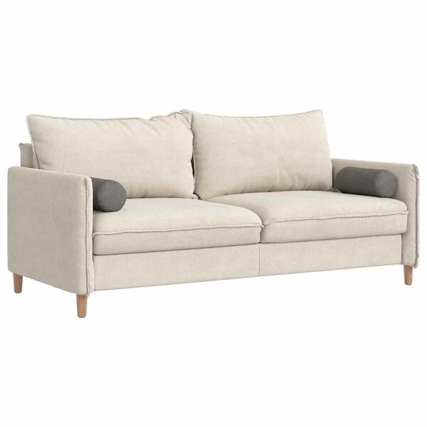 vidaXL Възглавници валяци 2 pcs Светлосиво Ø 15 x 40 см