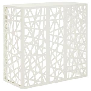vidaXL Покритие за климатик Бяло 110 x 50 x 105 см Стомана