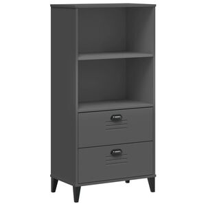 vidaXL Библиотека "VIKEN" антрацитно сива 60x35x123 см инженерно дърво