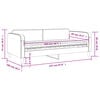 vidaXL Канапе с матрак, таупе, 90x200 см, плат