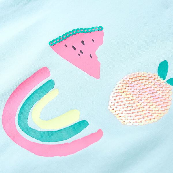 Детска тениска, светла аква, 92