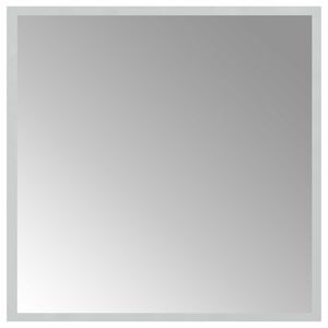 vidaXL LED огледало за баня Прозрачен 50 x 50 cm закалено стъкло