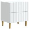 vidaXL Нощен шкаф Бяло 43 x 34,5 x 48 см Инженерна дървесина