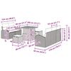 vidaXL Градински Софа Комплект 8 pcs Черно 80 x 80 x 71 cm