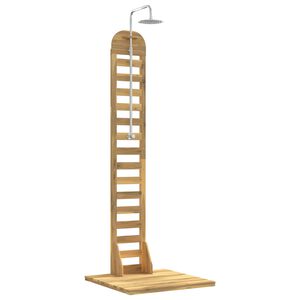 vidaXL Външен душ 225 cm Солидно дърво от акация и неръждаема стомана