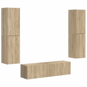 vidaXL Комплект ТВ шкаф 6 бр. 31 x 30 x 60 cm Сонома дъб