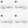 vidaXL Комплект дивани за открито 10 pcs Натурален и Бежов