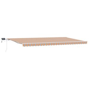 vidaXL Прибираща се тента Многоцветен 600 &times; 350 cm Тъкан и алуминий