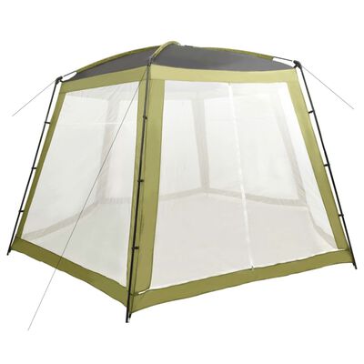 vidaXL Палатка за басейн, текстил, 500x433x250 см, зелена