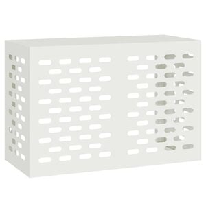 vidaXL Покритие за климатик Бяло 90 x 40 x 60 см Стомана