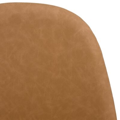 vidaXL Трапезни столове 4 бр 45x53,5x83 см светлокафяви еко кожа