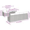 vidaXL Градински Софа Комплект 8 pcs Бежово Полипропилен Ратан