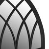 vidaXL Градинско огледало черно 70x30 см желязо за външна употреба