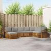 vidaXL Комплект секционен диван 8 pcs Естествено и светло сиво
