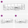 vidaXL Комплект дивани за открито 7 pcs Натурален и Крема