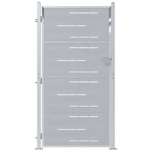 vidaXL Градинска врата 85 x 174 см Неръждаема стомана С ключалка