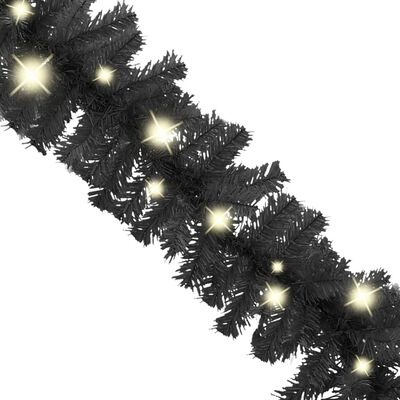vidaXL Коледен гирлянд с LED лампички, 20 м, черен
