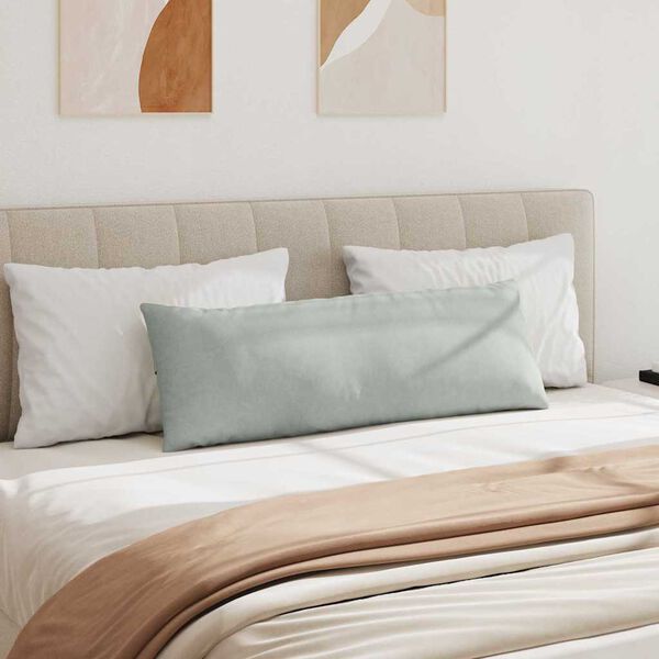 vidaXL Диван възглавници 2 pcs Светлосиво 120 x 40 cm Кордюрова тъкан