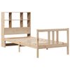 vidaXL Легло с рафтове за книги, без матрак, 90x190 см, бор масив
