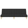 vidaXL 2-местно разтегателно канапе, черно, текстил