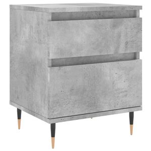vidaXL Нощно шкафче бетонно сиво 40x35x50 см инженерно дърво