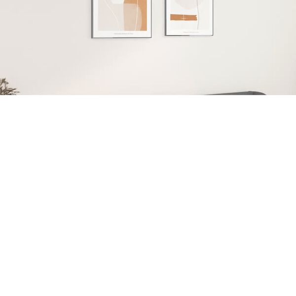 vidaXL Горна табла с уши, сива, 203x23x78/88 см, изкуствена кожа