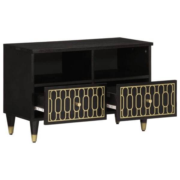 vidaXL ТВ шкаф, 70x33x46 см, масивно мангово дърво