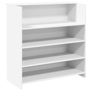 vidaXL Рецепционно бюро, бяло, 100x50x103,5 см, инженерно дърво