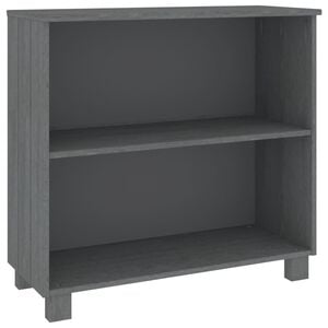 vidaXL Сайдборд HAMAR, тъмносив, 85x35x80 см, борово дърво масив