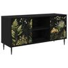 vidaXL ТВ шкаф RHENEN 102 x 33 x 51 см Черен дъб Инженерна дървесина