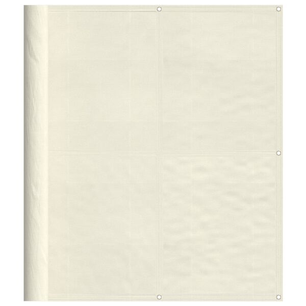 vidaXL Балконски параван кремав 120x700 см 100% полиестер оксфорд