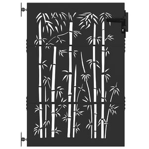 vidaXL Градинска врата 85 x 150 cm Прахово покритие стомана С ключалка
