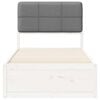 vidaXL Леглова рамка с тапицирана гръбна част Светлосиво 100 x 200 cm