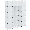 vidaXL Модулен шкаф с 14 отделения, бял, 37x146x180,5 см