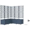 vidaXL Градинска саксия Сив 40 x 40 x 125,5 см Пластмаса